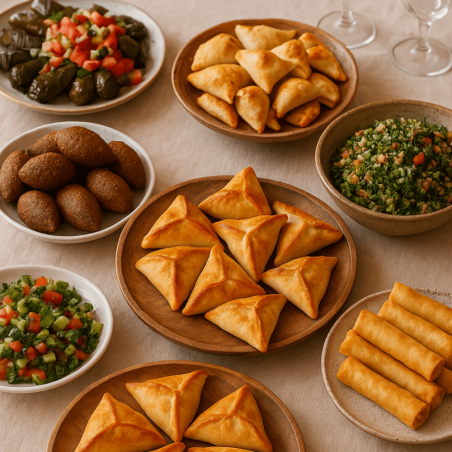 Pack Intégral – 5 Mezzés Libanais Surgelés (Kebbé & Samboussek)