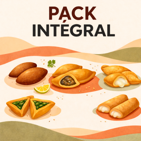 Pack Intégral – 5 Mezzés Libanais Surgelés (Kebbé & Samboussek)