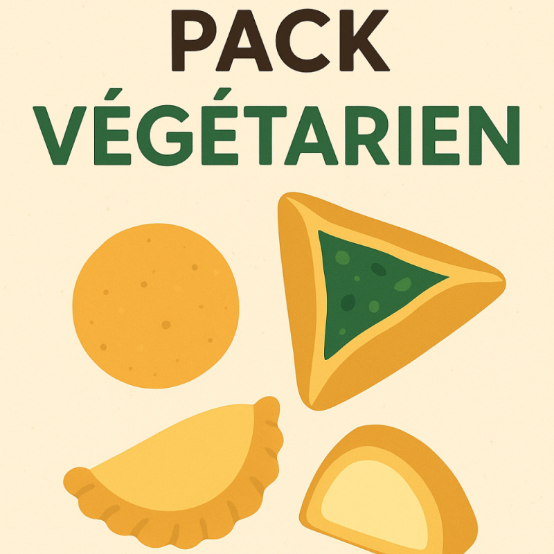 Pack Mezzés Végétariens Libanais – Fatayers, Samboussek Fromage & Rakakat