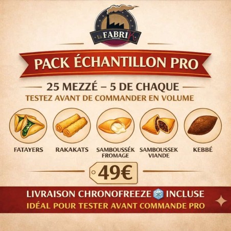 Pack Échantillon Pro – Produits libanais surgelés pour restaurants et traiteurs | La Fabrik