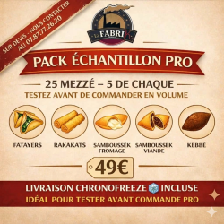 Pack Échantillon Pro – Produits libanais surgelés pour restaurants et traiteurs | La Fabrik